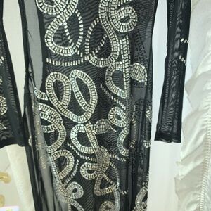 Elegant Black and Silver Women's Dress